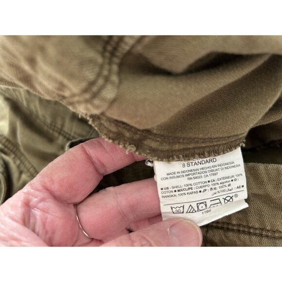 Old Navy Heritage Straight/Droit Women's Crop Pants Olive Green Size 8 - Picture 6 of 10